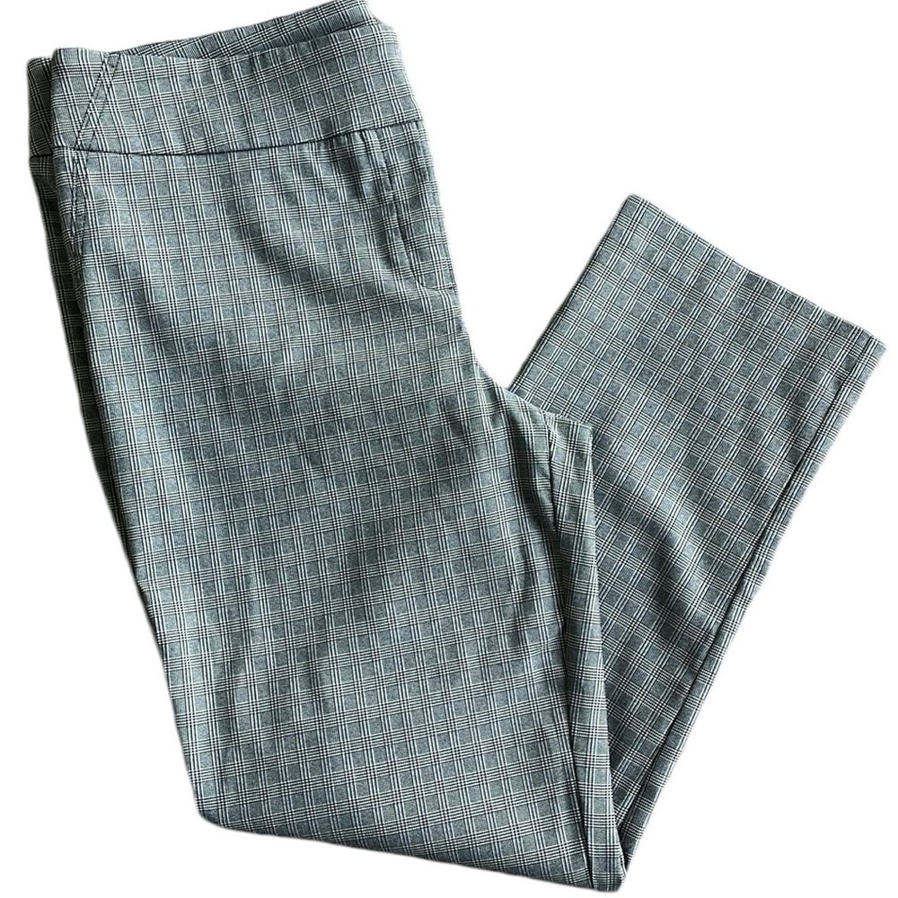 Hilary Radley Pull-On Stretch Plaid Pants‎